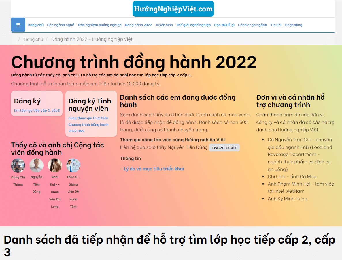 Tổng kết chương trình đồng hành 2022 Hướng nghiệp Việt Tổng kết chương trình đồng hành 2022 Hướng nghiệp Việt