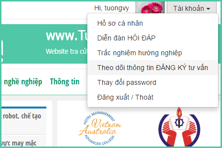 Website Hướng nghiệp Việt bổ sung các chức năng tương tác: chức năng đăng ký hỗ trợ, thành viên, và tìm kiếm Website Hướng nghiệp Việt bổ sung các chức năng tương tác: chức năng đăng ký hỗ trợ, thành viên, và tìm kiếm